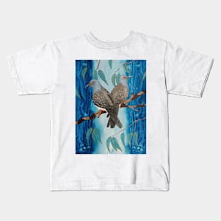 Australian Diamond Doves - birds Kids T-Shirt